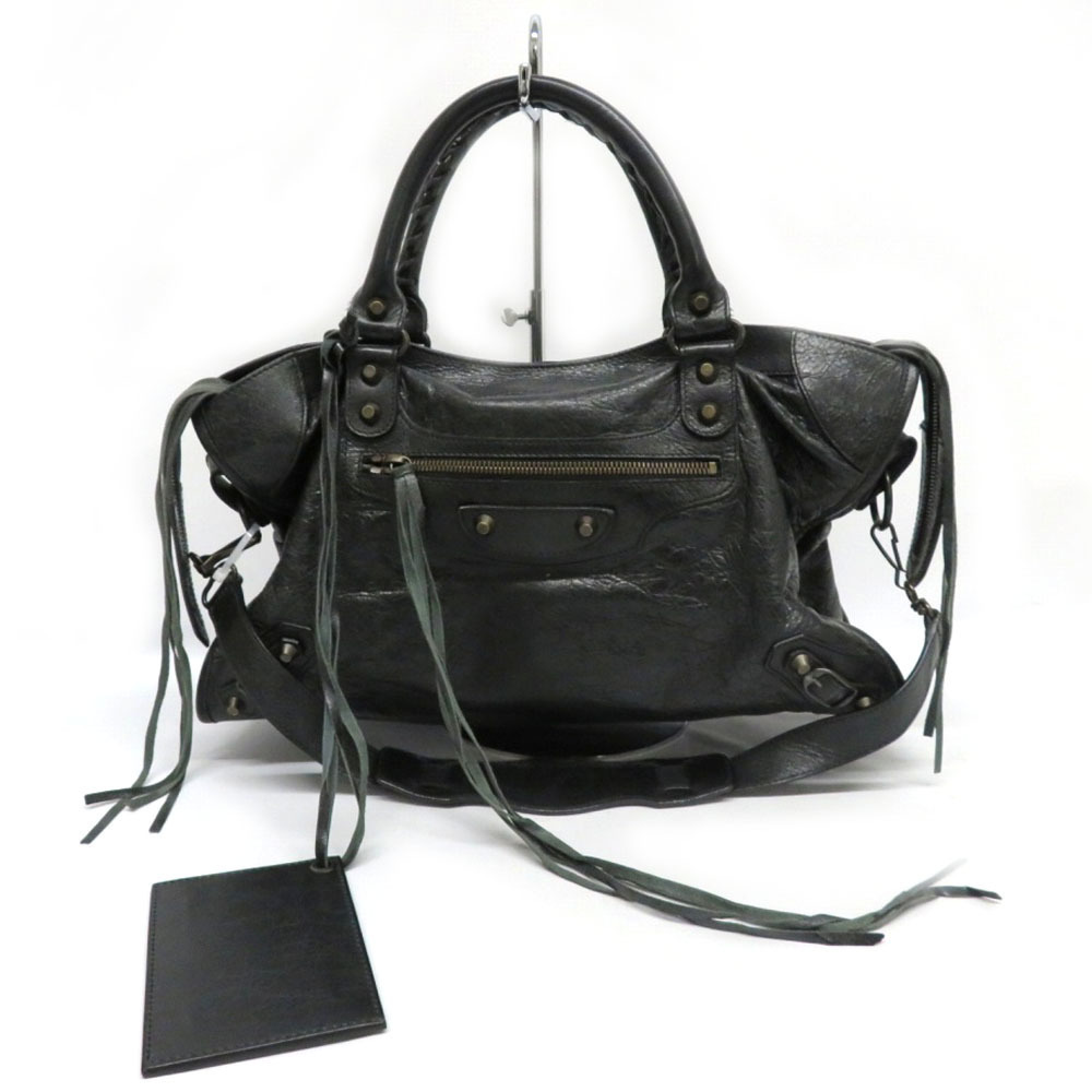 Balenciaga Bag 2way Tote Shoulder Black Bag